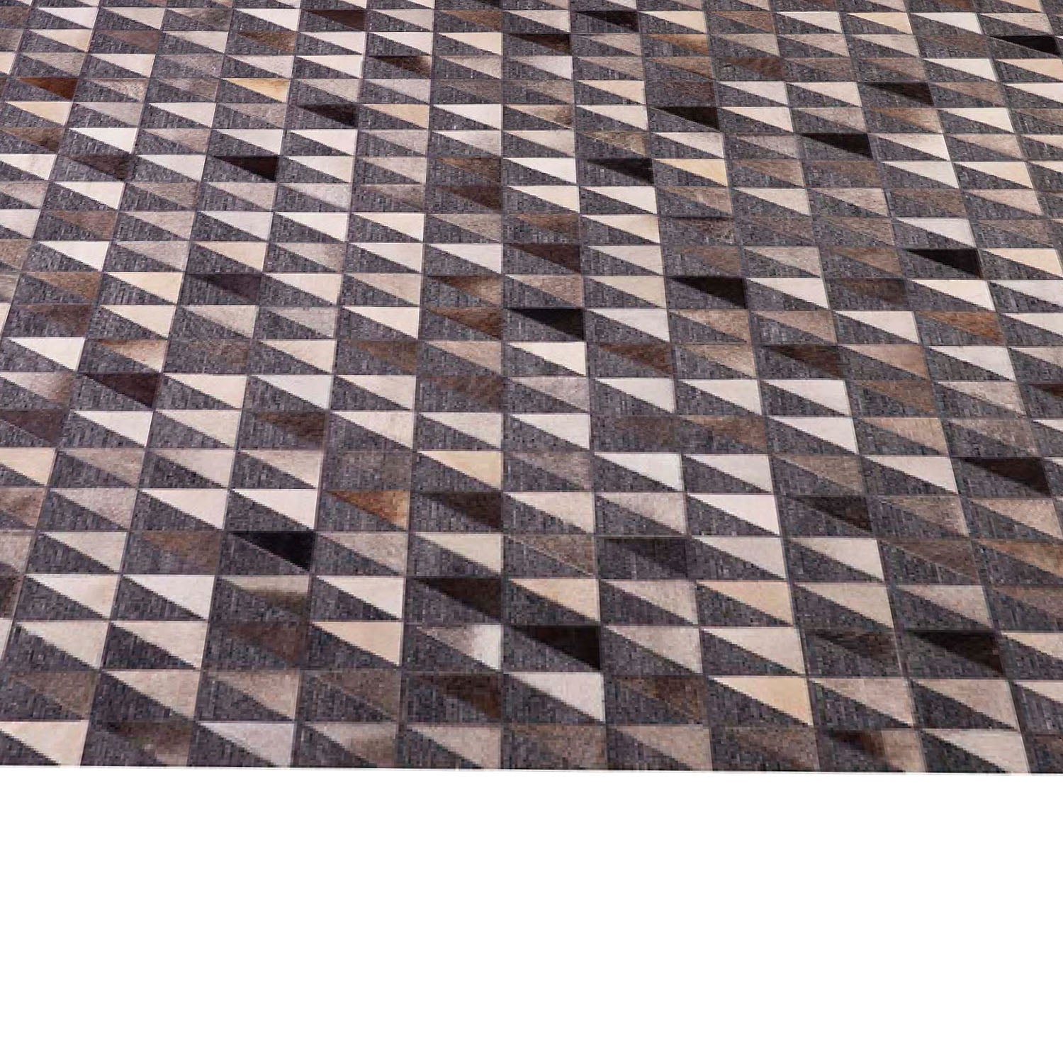 Alfombra Natural Leather Design 140X200 Café/Gris DIB