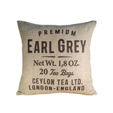 Cojin Lino Look Vintage 45X45 Earl Grey