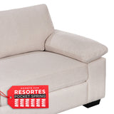 Sofá Parma 3 Cuerpos Beige