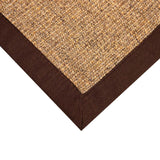 Alfombra Sisal Border 200X290 Tobacco