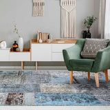 Alfombra Patchwork Turco 200x300 10-03 Light Blue DIB