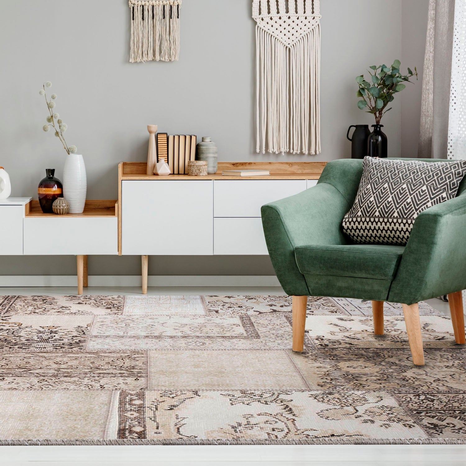 Alfombra Patchwork Turco 200x300 10-10 Beige DIB
