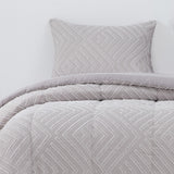 Plumon Jacquard 1.5 Plaza Flechas Gris