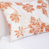 Plumon Reversible 2 Plazas Flores Terracota