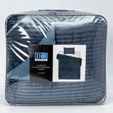 Cobertor  Reversible Sherpa 1.5 Plaza Cotelón Azul