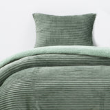 Cobertor  Reversible Sherpa 1.5 Plaza Cotelón Verde