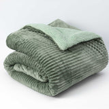 Cobertor  Reversible Sherpa 1.5 Plaza Cotelón Verde