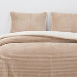 Cobertor  Reversible Sherpa 2 Plazas Cotelón Beige