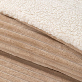 Cobertor  Reversible Sherpa 2 Plazas Cotelón Beige