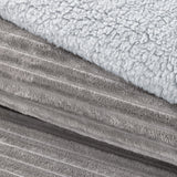 Cobertor  Reversible Sherpa 2 Plazas Cotelón Gris