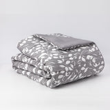 Cobertor Jacquard King Hojas Gris