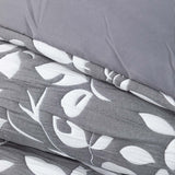 Cobertor Jacquard King Hojas Gris