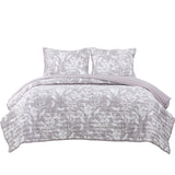 Quilt Reversible Estam 2P Flores Gris