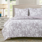 Quilt Reversible Estam 2P Flores Gris