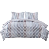 Quilt Reversible Estam 2P Zigzag Beige