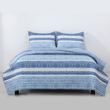 Quilt Reversible Estam 2P Rayas Azul