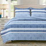 Quilt Reversible Estam 2P Rayas Azul