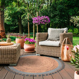 Alfombra Yute Redonda Malibu 150X150 Gris