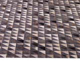 Alfombra Natural Leather Design 140X200 Café/Gris