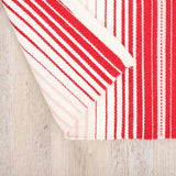 Alfombra Handwoven Rustic 160X230 Blanco/Rojo