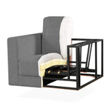 Sofá Zagreb 3 Cuerpos Gris Oscuro