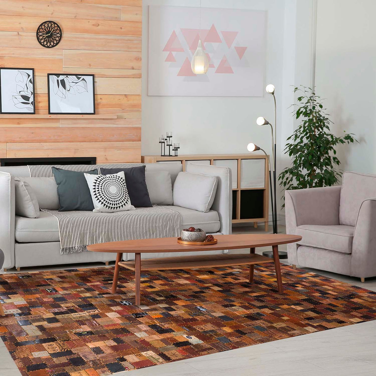 Alfombra Leather Patch Collection 140X200