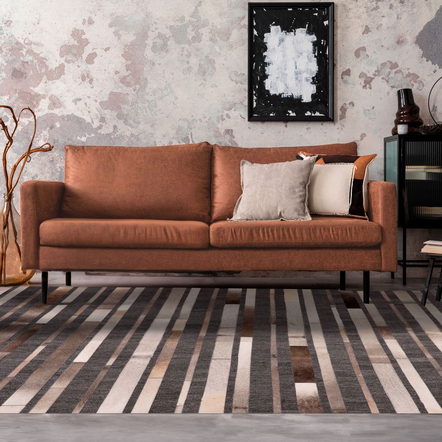 Alfombra Leather Design 190X290 Gris DIB