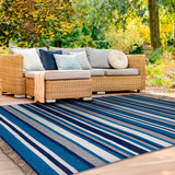 Alfombra Natural Stripe 190X290 Azul 252891