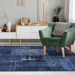 Alfombra Patchwork Turco 170x240 10-13 Dark Blue DIB