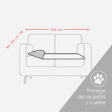 Protector Sofá Antideslizante 90x120 Gris