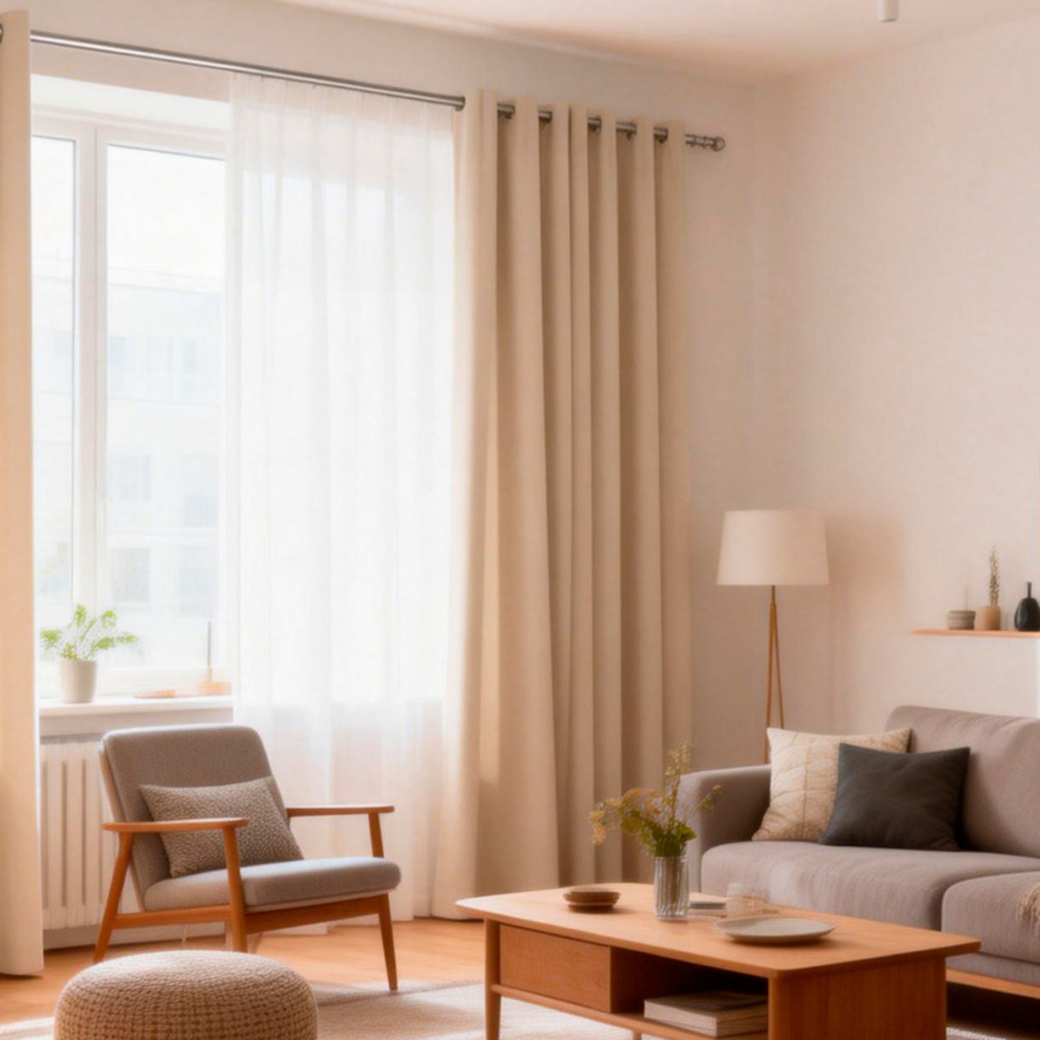 Cortina Blackout 2 Paños Trento Tostado