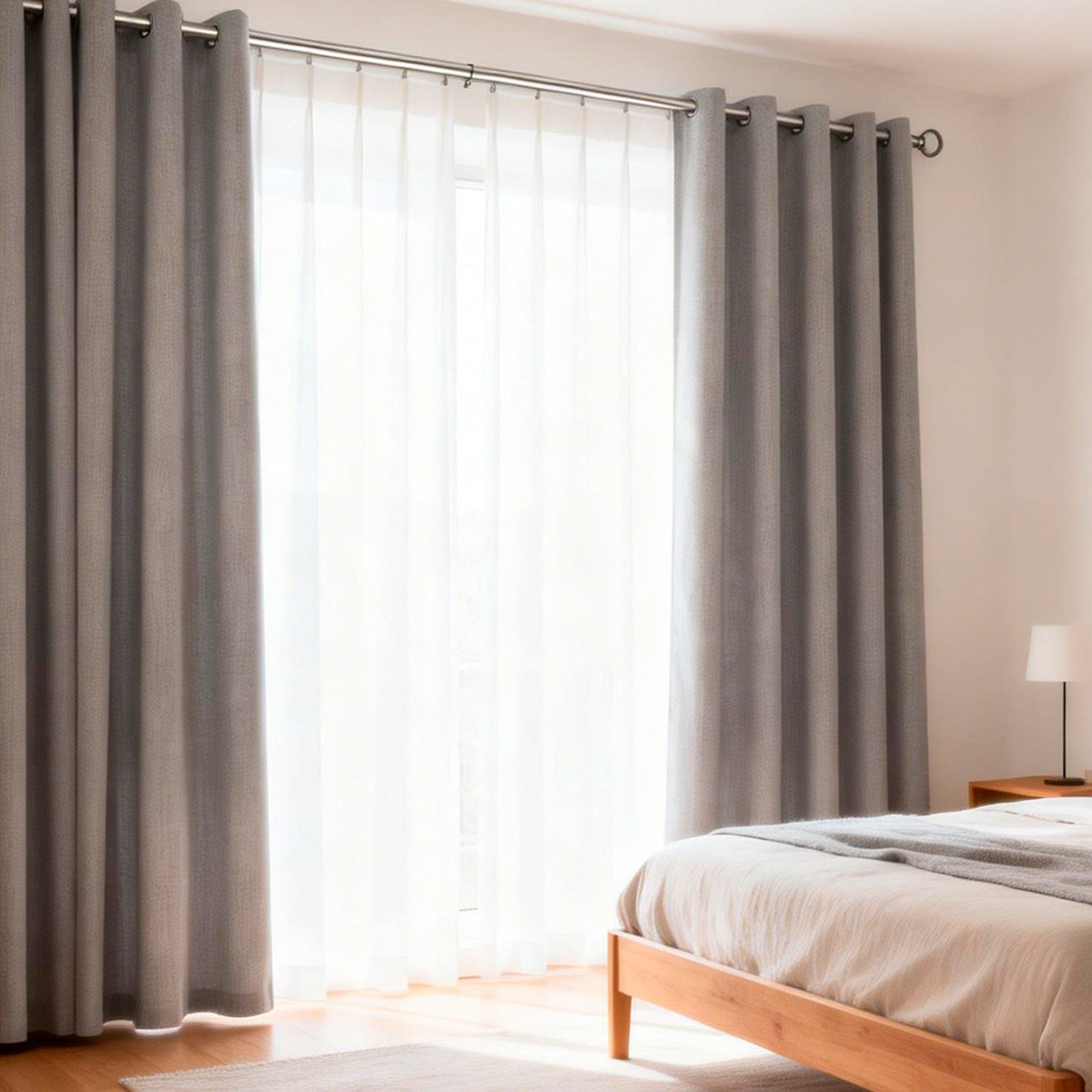 Cortina Blackout 2 Paños Altea Gris Oscuro