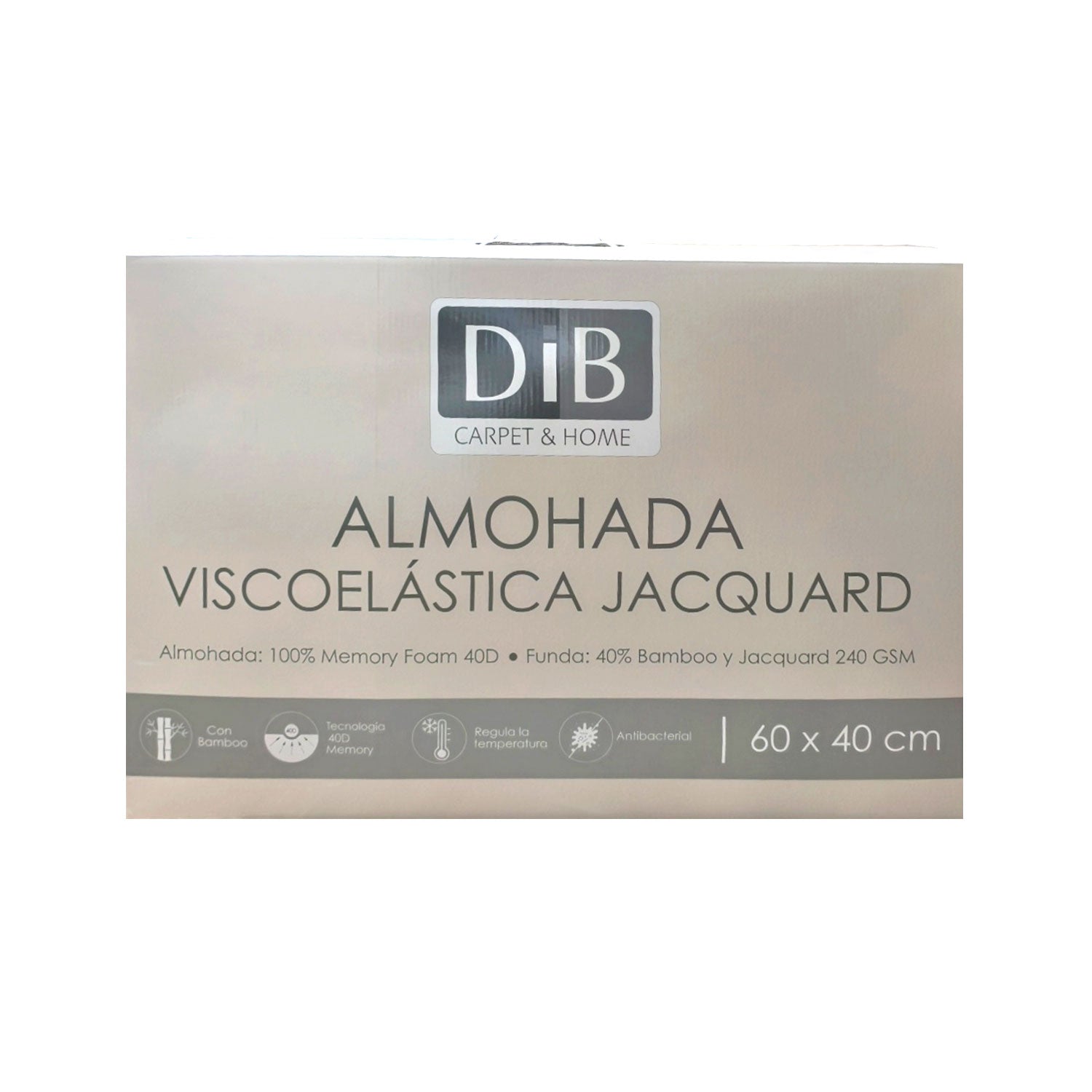 Almohada Viscoelastica Jacquard 40X60 cm